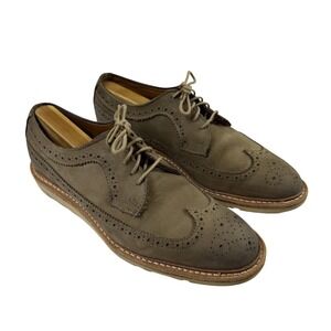 Allen‎ Edmonds Shannon Drive Brown Leather Oxford Dress Wingtip Shoes Men's Sz 8